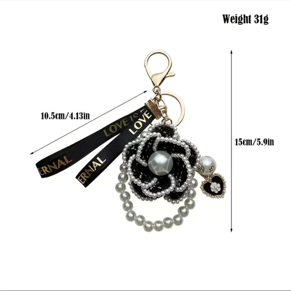 Elastic Beaded Tassel Bracelet Keychain - Picture 5 of 10